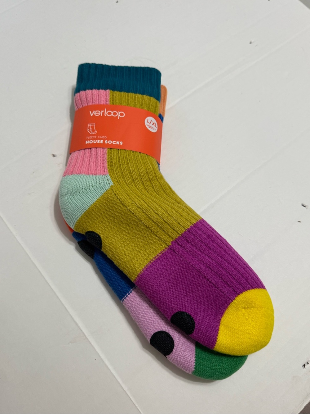 Verloop Fleece Lined House Socks Size L/XL
